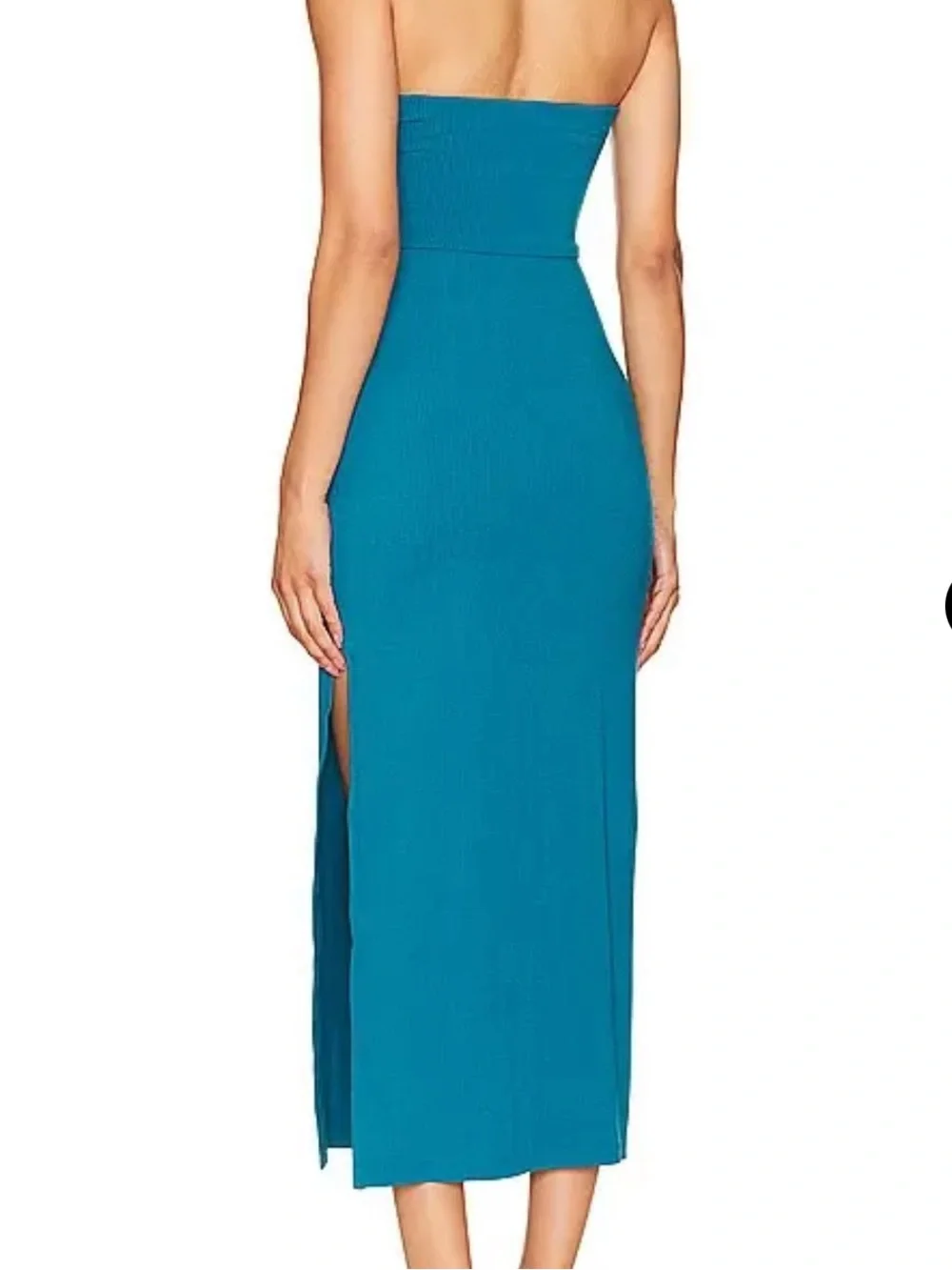 l*space Kierra Teal Strapless Cutout Midi Dress NWT size large